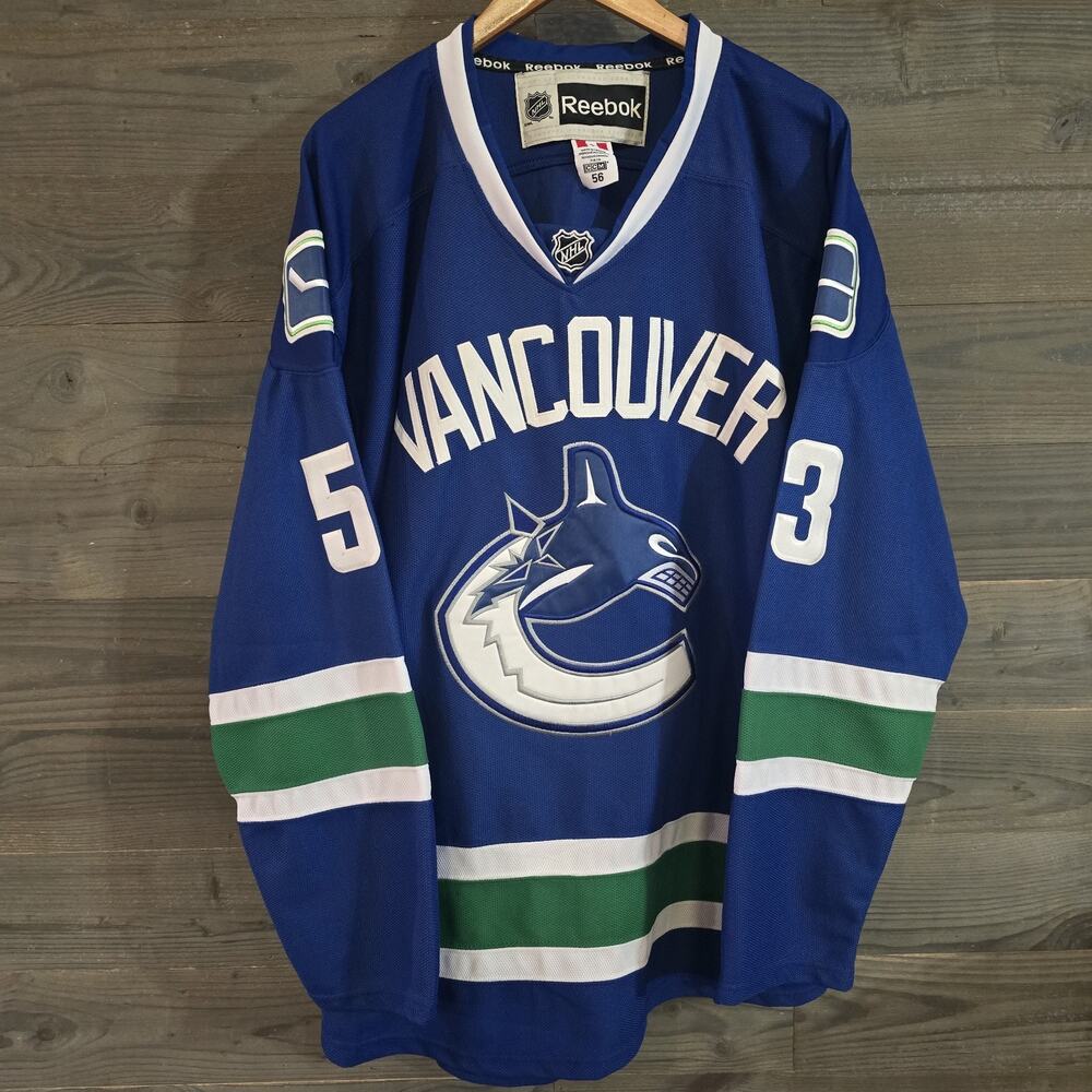 VTG Bo Horvat Vancouver Canucks Jersey Reebok CCM 56 2XL Made Canada #53 Blue